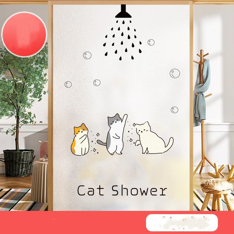 Trending Cartoon Cat Glass Stickers