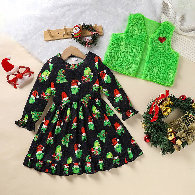 Toddler Christmas Party Dress Set