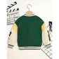 Toddler Kids Trendy Embroidery Letter Print Jacket – Baseball Collar