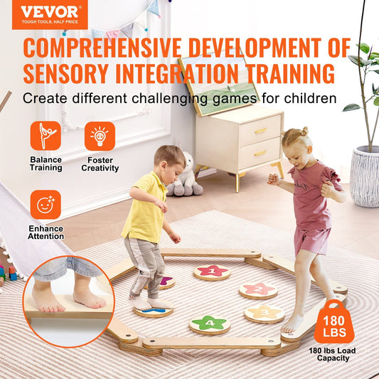 VEVOR Kids Balance Beam &amp; Stepping Stones