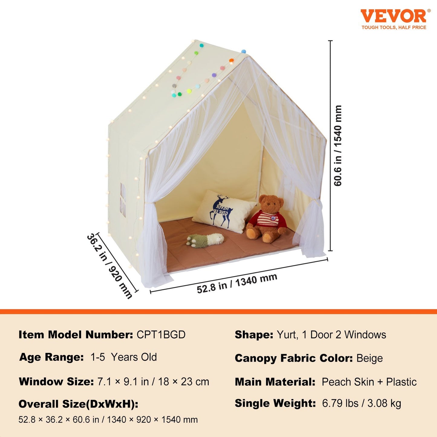 VEVOR Kids Play Tent