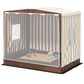 Kids Wooden Sandbox with Canopy – Brown (56 x 40 x 52 cm)