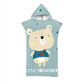 Kids Cartoon Animal Hooded Beach Towel