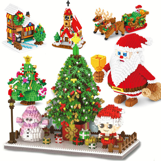 Micro Mini Blocks – Father Christmas &amp; Holiday Set