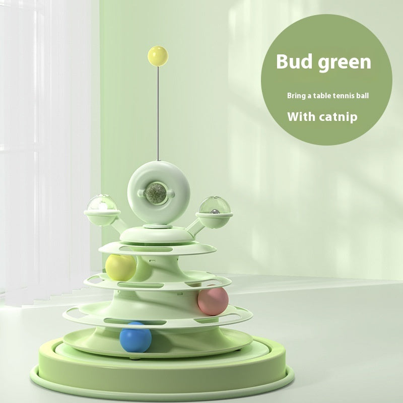 4-Level Cat Toy Tower – Interactive Fun for Pets